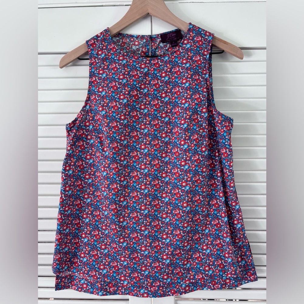 J Crew sleeveless tank Liberty print Size 4 NWOT